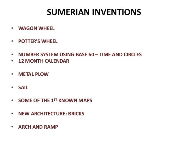 more inventions sumer