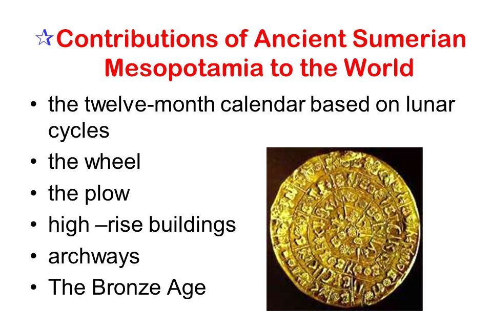 contributions of sumer