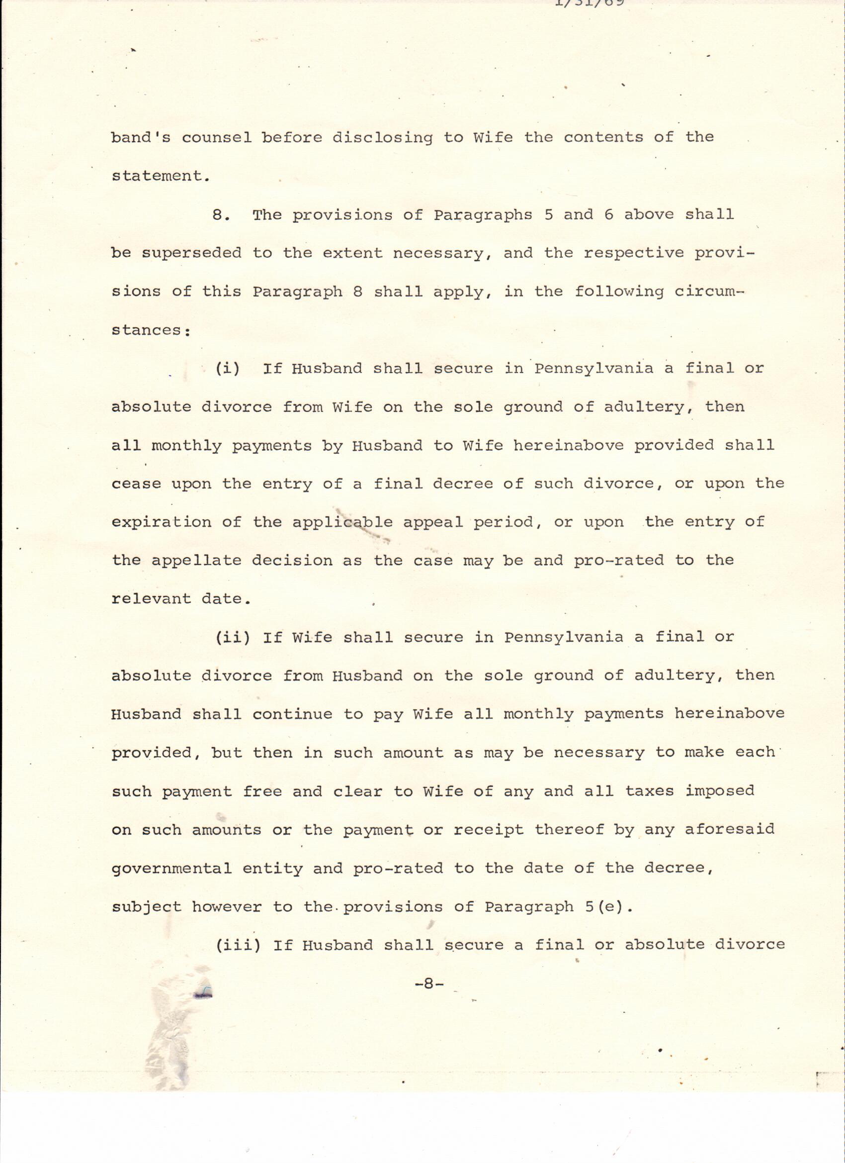 1969 AGREEMENT - eight