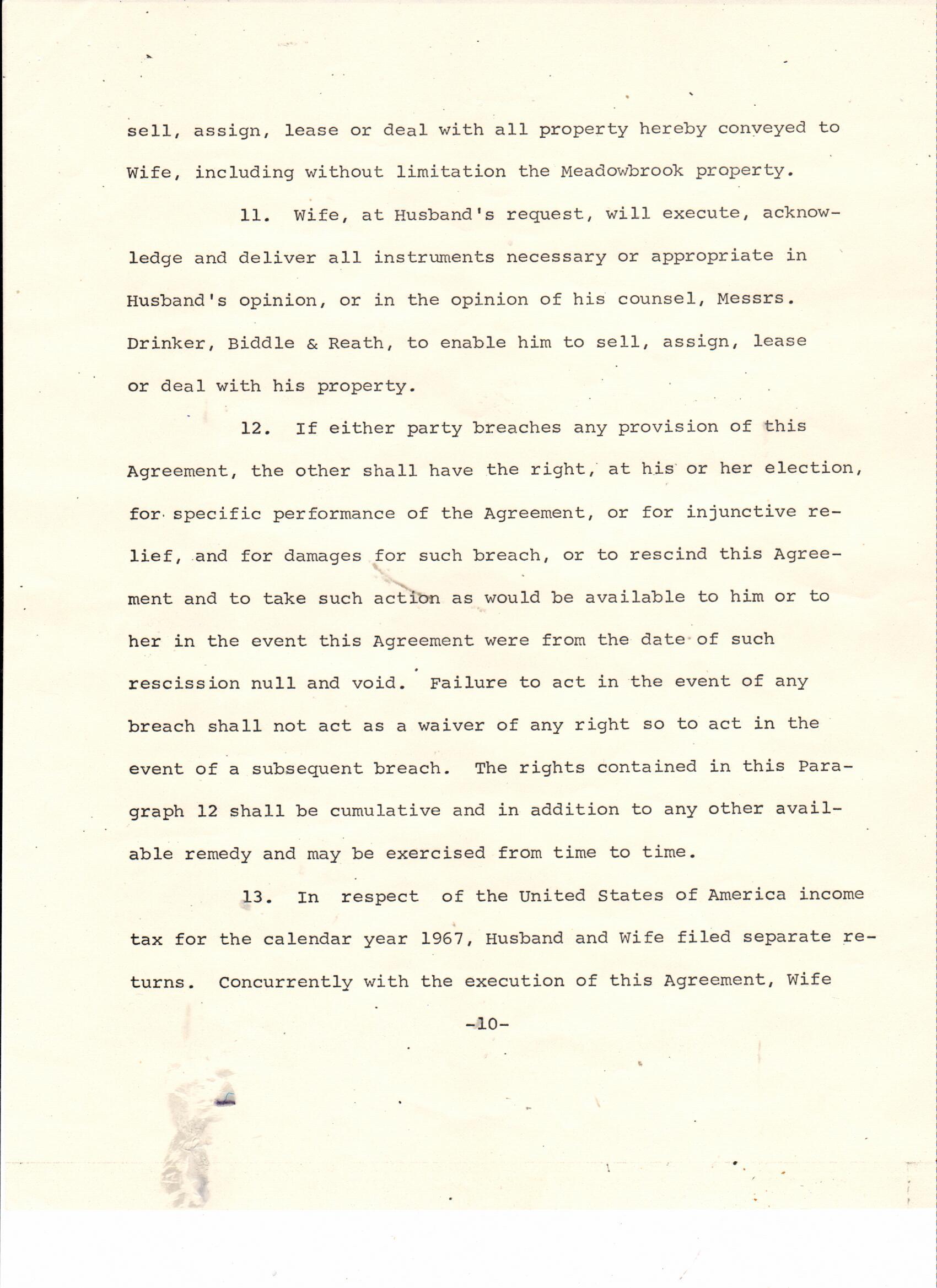 1969 AGREEMENT - ten