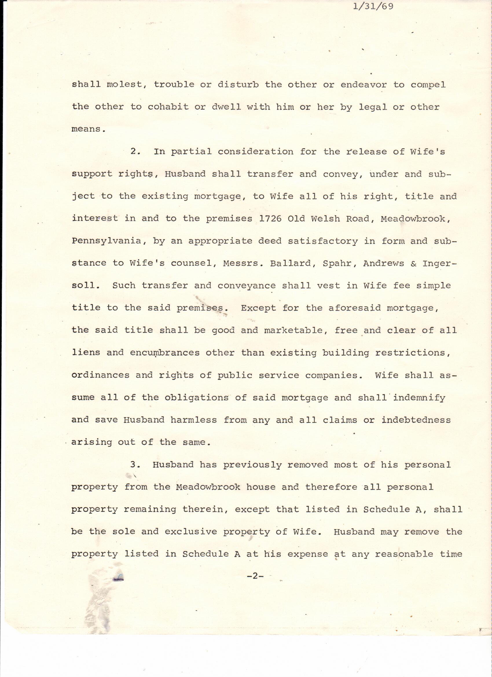 1969 AGREEMENT - two