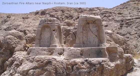 iran zoroaster stone altars